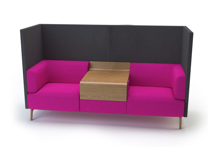 Tryst Console in pink by Connection - BIM interior objects brought to you by BIMBox