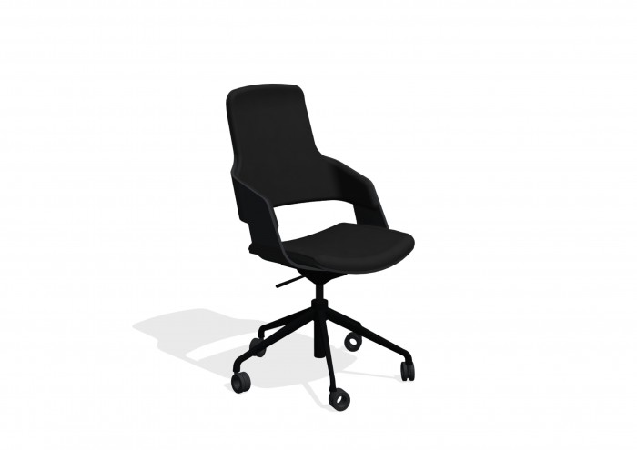 Connection_Seating_Assemble_Medium_BlackSeatBlackBackBlackBase_BIMBox