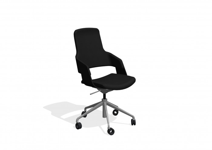 Connection_Seating_Assemble_Medium_BlackSeatBlackBackGreyBase_BIMBox