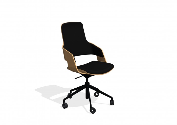 Connection_Seating_Assemble_Medium_BlackSeatOakBack_BIMBox