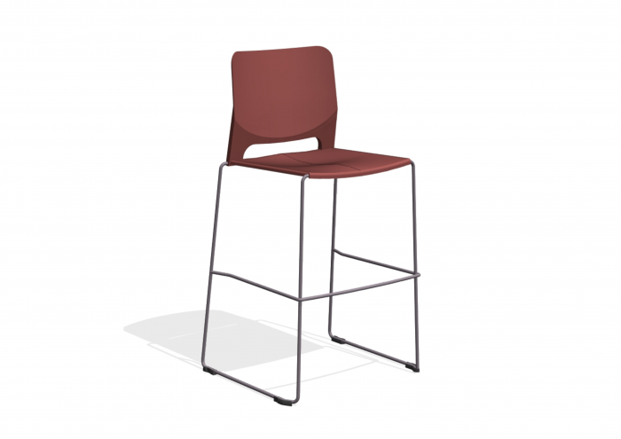 Connection_Seating_XpressoCurve_High_Red_Grey_Frame_BIMBox